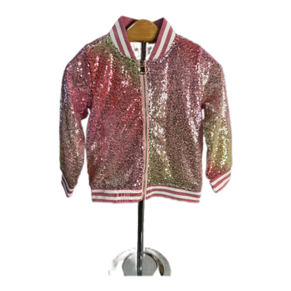 Fiesta de Estrellas - Jacket Brillante Plateado & Rosado